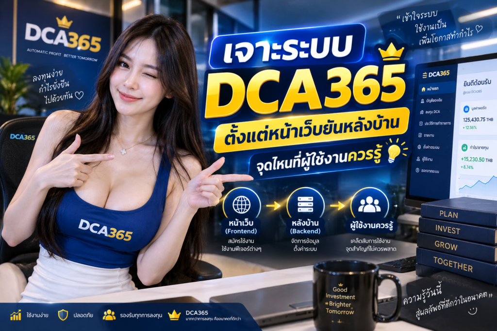 เจาะระบบ DCA365 ตั้งแต่หน้าเว็บยันหลังบ้าน จุดไหนที่ผู้ใช้งานควรรู้